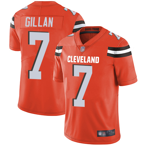 Cleveland Browns Jamie Gillan Men Orange Limited Jersey 7 NFL Football Alternate Vapor Untouchable